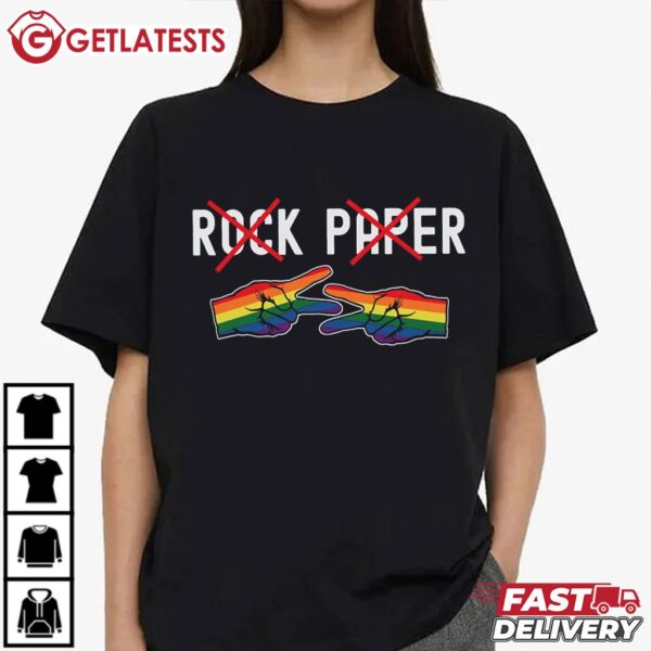 Rock Paper Scissors lesbian Pride T Shirt (3)