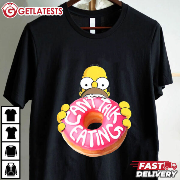 The Simpsons Homer Can't Talk Eating T Shirt (1)