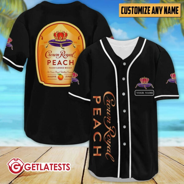 Crown Royal Peach Custom Name Baseball Jersey