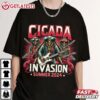 Cicada Invasion Summer Tour 2024 Funny Rock Star Band T Shirt (3)