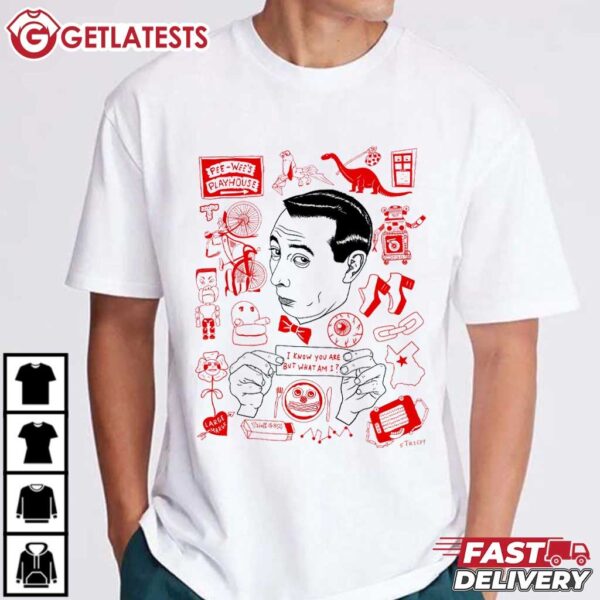 Pee wee Herman Paul Reubens I Know You Are But What Am I T Shirt (2)
