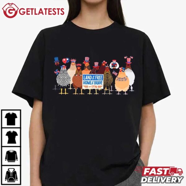 Chicken Funny 4th of July T Shirt (3)