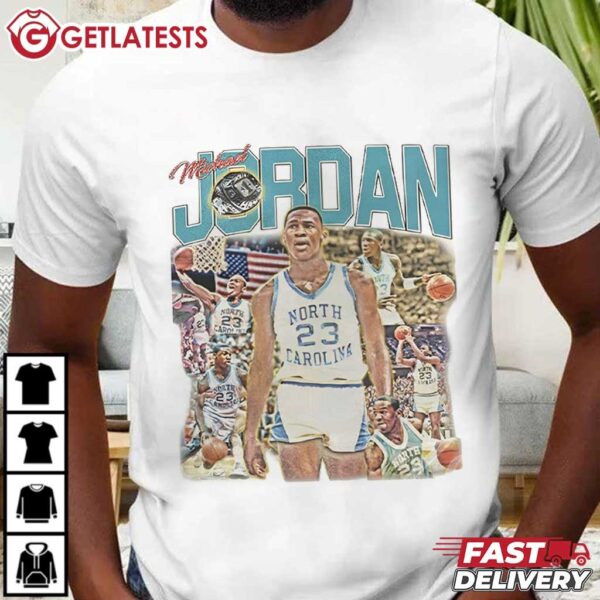 Michael Jordan North Carolina 23 T Shirt (2)