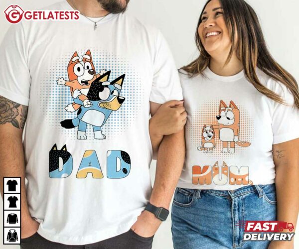 Bluey Family Bluey Dad Bluey Mom Matching Shirt (2)