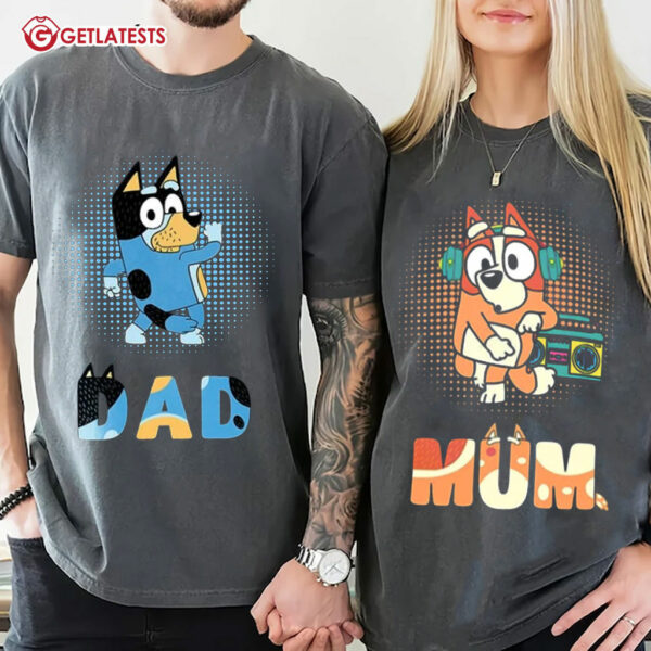 Dad and Mom Bluey Matching Shirt