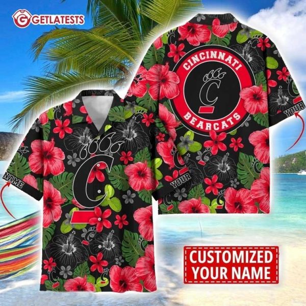 Cincinnati Bearcats Flower Custom Name Hawaii Shirt