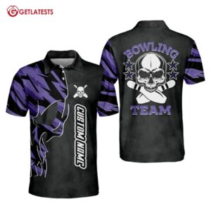 Skull Bowling Team Custom Polo Shirt