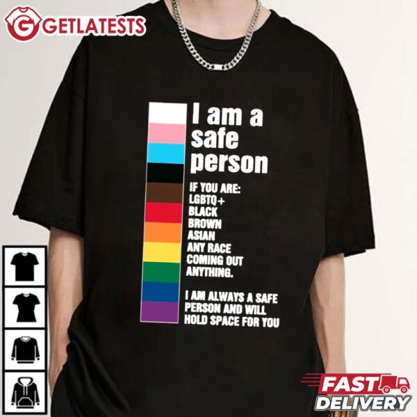 I Am A Safe Person LGBTQ Support Equality T Shirt (2)