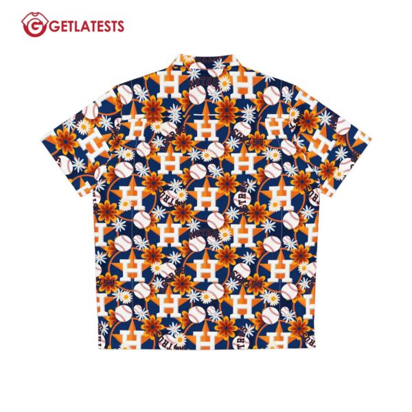 Houston Astros Floral Men's Hawaiian Shirt (2)