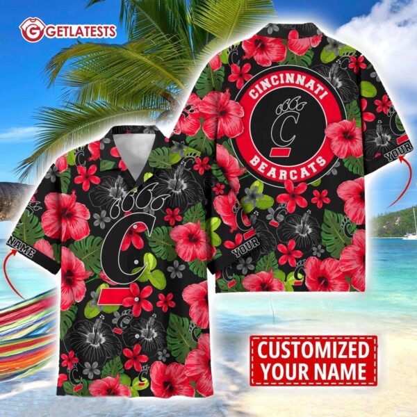 Cincinnati Bearcats Flower Custom Name Hawaii Shirt