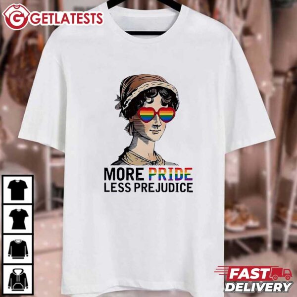 More Pride Less Prejudice pride Month T Shirt (1)