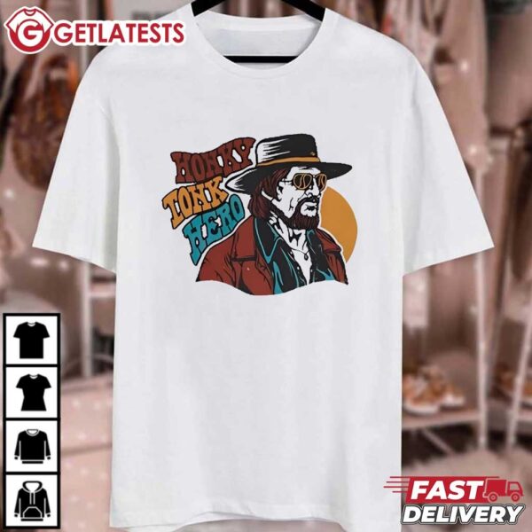 Waylon Jennings Honky Tonk Hero T Shirt (1)