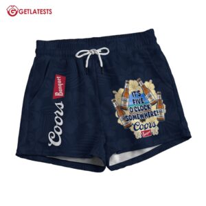 It's Five O'clock Somewhere Coors Banquet Women's Casual Shorts (1)