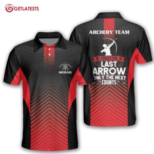 Team Archery Red Arrows Custom Name Polo Shirt
