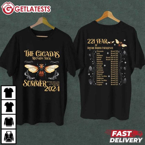 Cicadas Reuinon Tour Summer 2024 Natural Lover T Shirt (1)