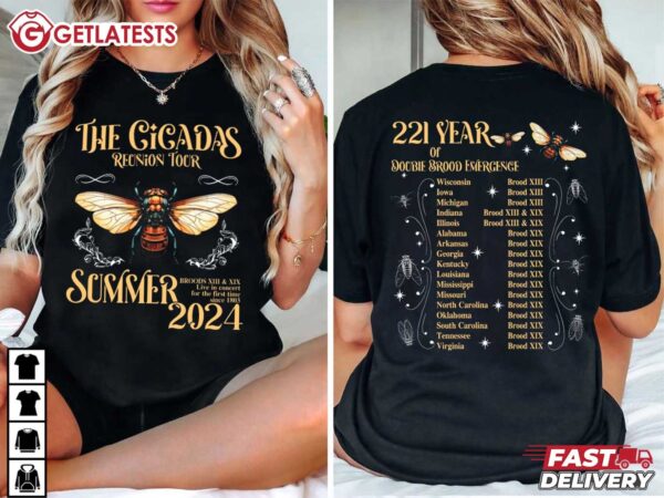 Cicadas Reuinon Tour Summer 2024 Natural Lover T Shirt (2)