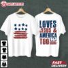 Loves Jesus And America Too 4th of July T Shirt (1)