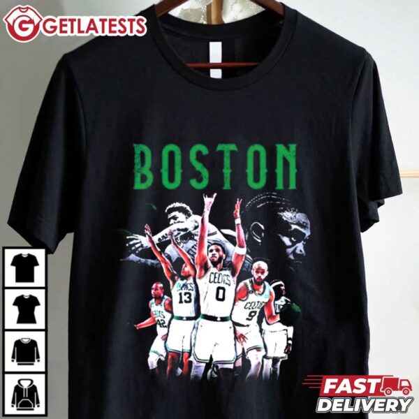 Boston Celtics Basketball Champs 2024 Retro T Shirt (2)