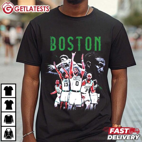 Boston Celtics Basketball Champs 2024 Retro T Shirt (3)