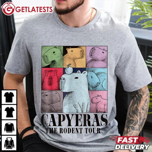 Capy Eras the Rodent Tour Capybara Lover T Shirt (2)