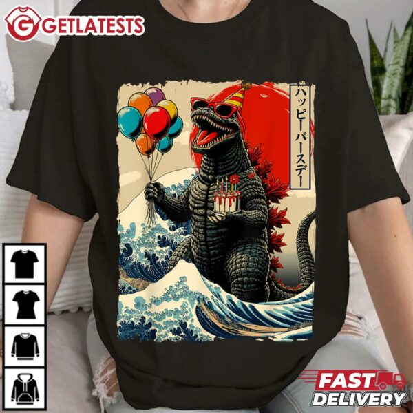 Godzilla Birthday Party Monster Movie Gifts T Shirt (3)