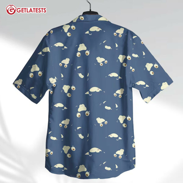 Pokemon Snorlax Cute Sleeping Blue Hawaiian Shirt (1)