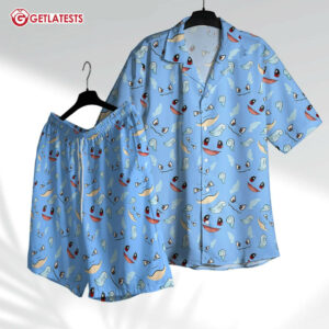 Squirtle Evolution Water Type Hawaiian Shirt And Short (1)