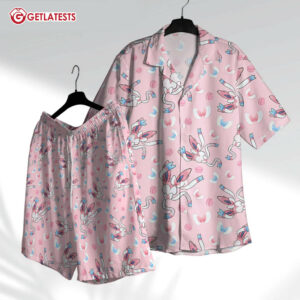 Sylveon Ribbon Fairy Type Pink Hawaiian Shirt And Short (2)