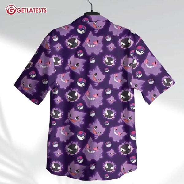 Pokemon Gengar Expression Ghost Type Hawaiian Shirt And Shorts (1)