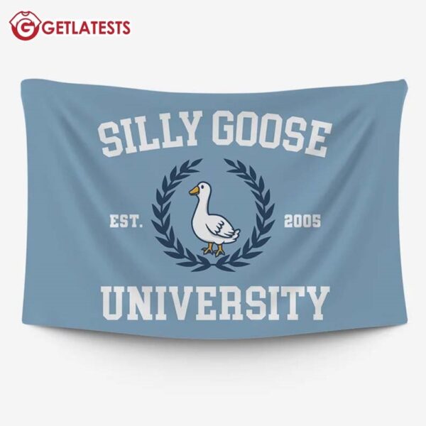 Silly Goose University Wall Tapestry (1)