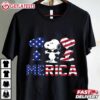 Snoopy Dog Flag America T Shirt (1)