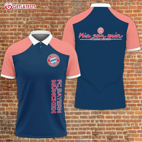 FC Bayern Muchen Red And Blue Polo Shirt