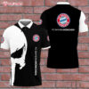 FC Bayern Muchen Black And White Polo Shirt