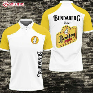 Bundaberg Rum Tnc va Yellow And White Color Polo Shirt
