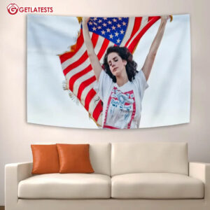 Lana Del Rey American Flag Decor Wall Tapestry