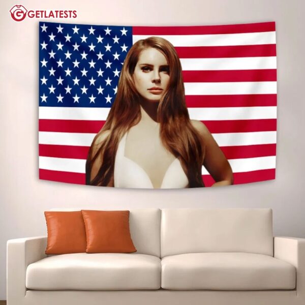 Lana Del Rey America Flag Wall Hanging Tapestry