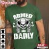 Armed And Dadly Cowboy Fathers Day T Shirt (1)