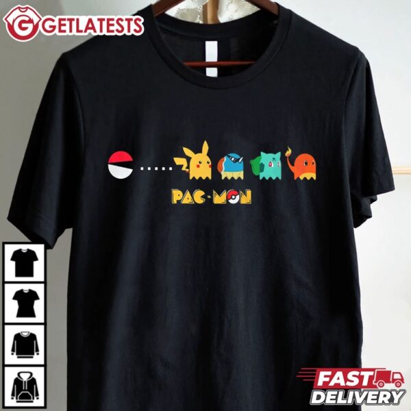 Pokemon Pac Mon Pac Man Funny T Shirt (3)