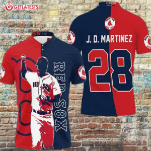 J D Martinez 28 Boston Red Sox Polo Shirt