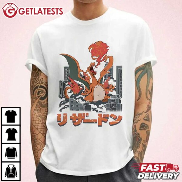 Charizard Graphic Japanese Anime T Shirt (3)