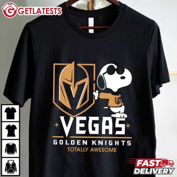 Vegas Golden Knights Totally Awesome Snoopy T Shirt (1)