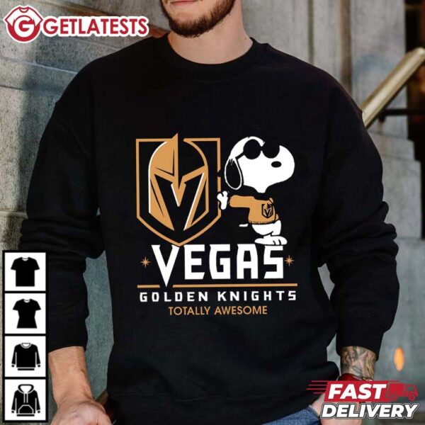 Vegas Golden Knights Totally Awesome Snoopy T Shirt (4)