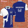 Honda Logo Blue And White Polo Shirt