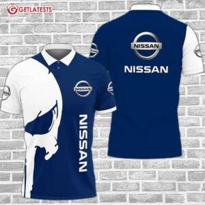 Nissan Ttt va Logo Printed Blue Polo Shirt
