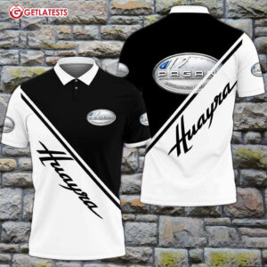Pagani Huayra Black And White Color Polo Shirt