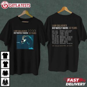 Liam Gallagher Definitely Maybe 30 years of Oasis T Shirt (1)