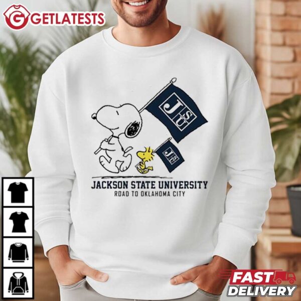 Snoopy Jackson State Tigers Road To Oklahoma City T Shirt (4)