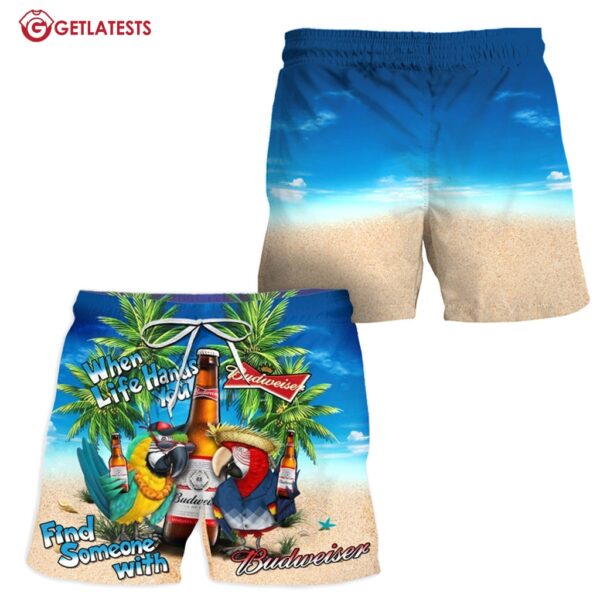 Parrot Budweiser Hawaiian Shorts