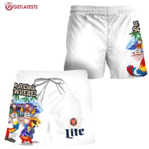 Miller Lite Funny Parrot Beach Shorts