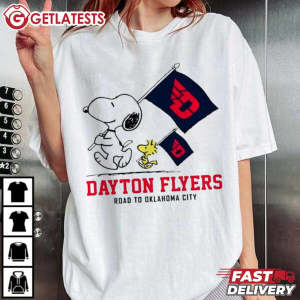 Snoopy Dayton Flyers Road To Oklahoma City Flag T Shirt (3)